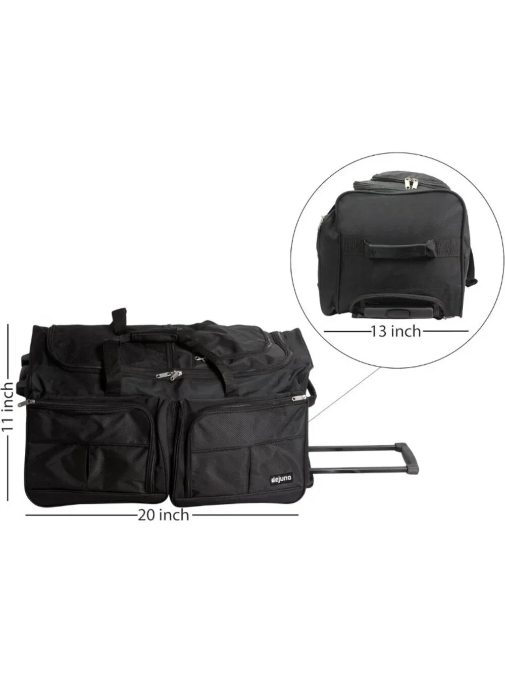 Stylish Carry-On Rolling Duffle Bag with Wheels - Travel, Gym, Weekend Getaway